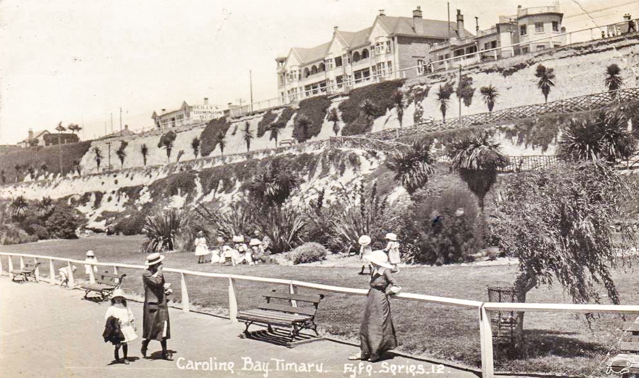 View of Hydro Grand Hotel from Caroline Bay